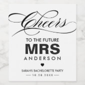 Ein Glückwunsch an die zukünftige MRS. | JUNGGESEL Weinetikett (Einzelnes Label)