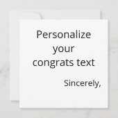 Ein Glückwunsch für ihn mustache Karte (Rückseite)