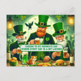 Ein Glückwunsch zum St. Patrick's Day Jeden Tag Postkarte