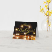 Ein glühendes Silvester und ein glückliches neues  Karte (Gelbe Blume)