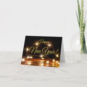 Ein glühendes Silvester und ein glückliches neues Karte