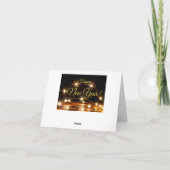 Ein glühendes Silvester und ein glückliches neues  Karte (Rückseite)