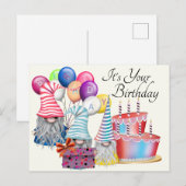 Ein Gnom Geburtstag Postkarte (Vorne/Hinten)