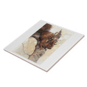 EIN GNOME, DER EIN EICHHÖRNCHEN REITET FLIESE (Seite)