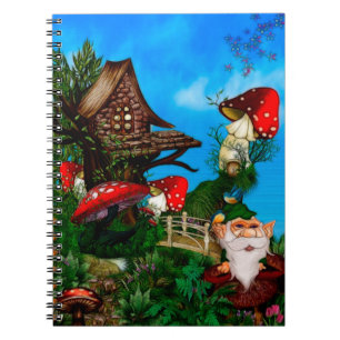 Ein Gnome für meine Garden Fantasy Art Notizblock