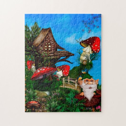 Ein Gnome für meine Garden Fantasy Art Puzzle (Vertikal)