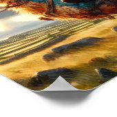 Ein Gnome-Krieger mit seinem Drachen Poster (Ecke)