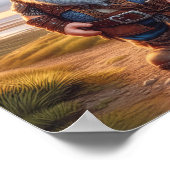 Ein Gnome-Krieger mit seinem Drachen Poster (Ecke)