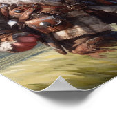 Ein Gnome-Krieger mit seinem Drachen Poster (Ecke)