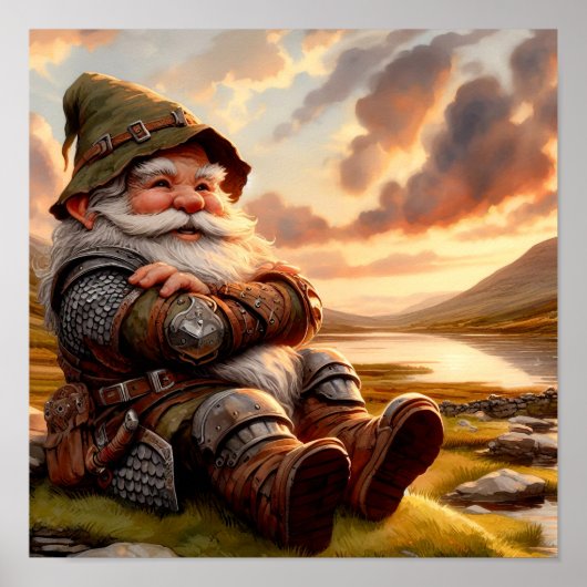 Ein Gnome-Krieger-Posing für die Kamera Poster (Vorne)