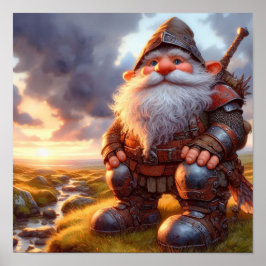 Ein Gnome-Krieger-Posing für die Kamera Poster