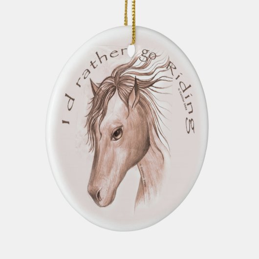 Ein Go-Reitpferd Keramikornament (Rechts)