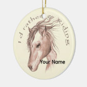 Ein Go-Reitpferd Keramikornament (Links)