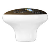 Ein Golddrache Keramikknauf (Seitenansicht)