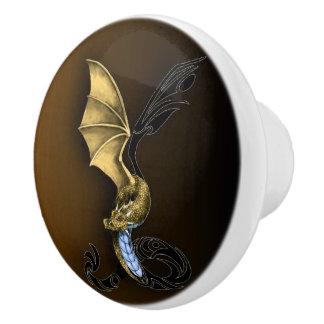 Ein Golddrache Keramikknauf