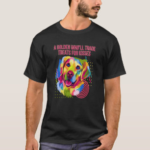Ein Golden Retriever, der Leckerlis gegen Küsse ta T-Shirt