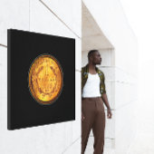 Ein goldener Dollar schwarzer Hintergrund 1853 Leinwanddruck