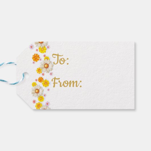 Ein goldener Geburtstag Geschenkanhänger (Rückseite Horizontal)