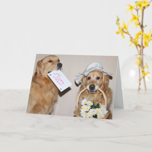 Ein goldener Muttertag Karte (Gelbe Blume)