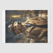 Ein Goldener Retriever als Detektiv in Paris Seidenpapier (Vorderseite)