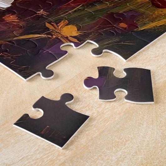 Ein goldener und blauer Pfau Puzzle (Seite)