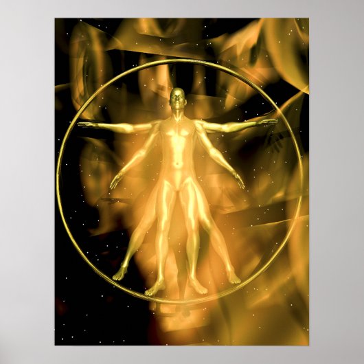 Ein goldener Vetruvianer Poster (Vorne)