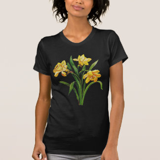 Ein goldener Wirt bestickter Affodien T-Shirt