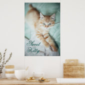 Ein goldenes Farbkätzchen Poster (Küche)