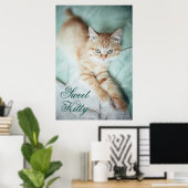 Ein goldenes Farbkätzchen Poster (Heimbüro)