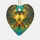 "Ein goldenes Herz kann die Welt verändern" Keramikornament (Links)