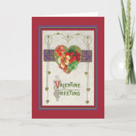 ein goldenes Herz, Narzisse, Deko Valentine Gruß Feiertagskarte