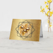 Ein goldenes Weihnachten Karte (Gelbe Blume)