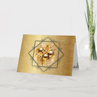Ein goldenes Weihnachten Karte