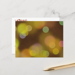 Ein goldenes Weihnachtsmuster auf dem Braun Postkarte