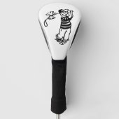 Ein Golfer in b-w Golf Headcover (Vorderseite)