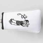 Ein Golfer in b-w Golf Headcover (Vorderseite)
