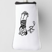 Ein Golfer in b-w Golf Headcover (Rotieren 90)
