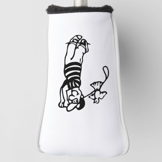 Ein Golfer in b-w Golf Headcover (Rotieren 90)