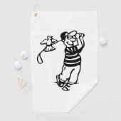 Ein Golfer in b-w Golfhandtuch (Insitu)