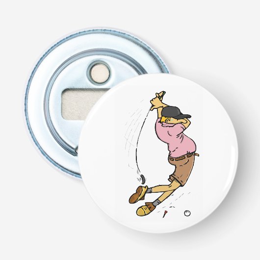 Ein Golfer vermisst die Kugel Flaschenöffner (Vorderseite)