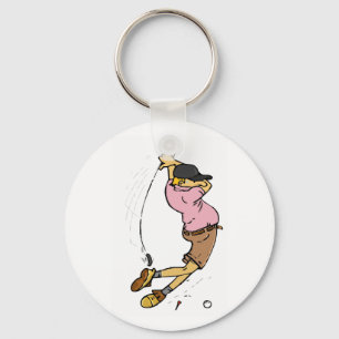 Ein Golfer vermisst die Kugel Schlüsselanhänger