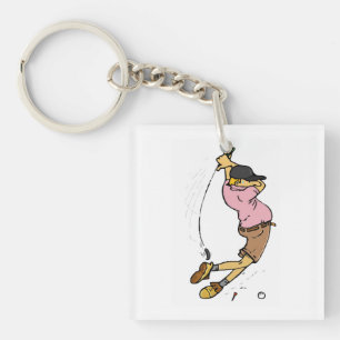 Ein Golfer vermisst die Kugel Schlüsselanhänger