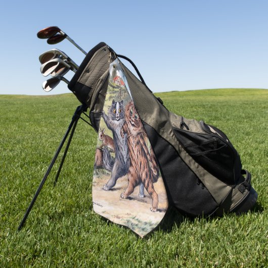 Ein Golfspiel, Louis Wain Golfhandtuch (Gras)