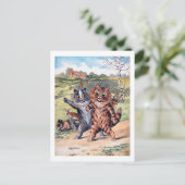 Ein Golfspiel, Louis Wain Postkarte (Stehend Vorderseite)