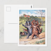 Ein Golfspiel, Louis Wain Postkarte (Vorne/Hinten)