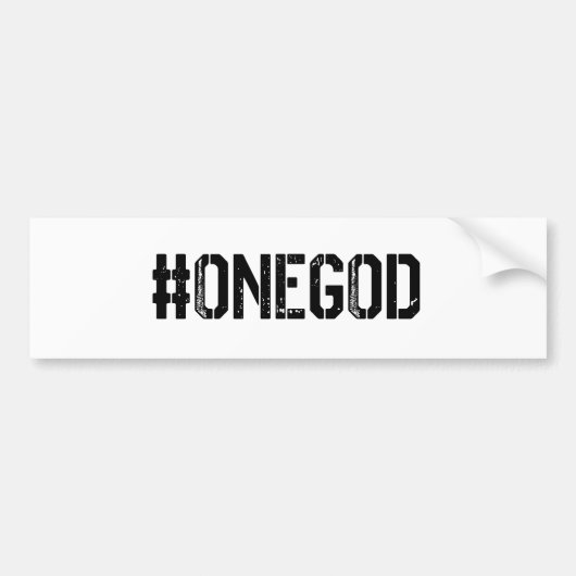 EIN GOTT Autoaufkleber (Vorne)