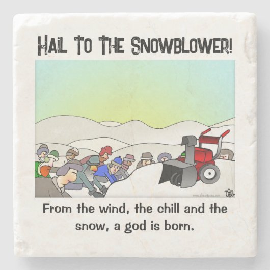 Ein Gott ist ein Geborener Untersetzer aus Stein (Vorderseite)