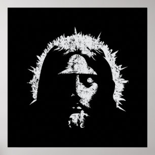 Ein Gott Jesus' Gesicht Poster