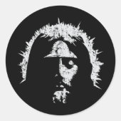 Ein Gott | Jesus' Gesicht Runder Aufkleber (Vorderseite)
