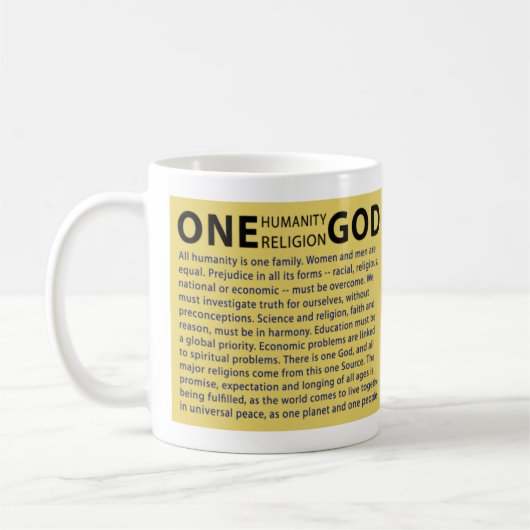 Ein Gott Kaffeetasse (Links)